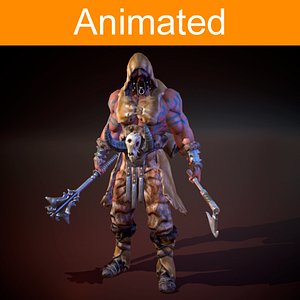 character barbarian 3d fbx