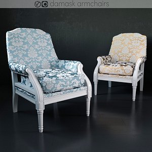 3D damask armchairs