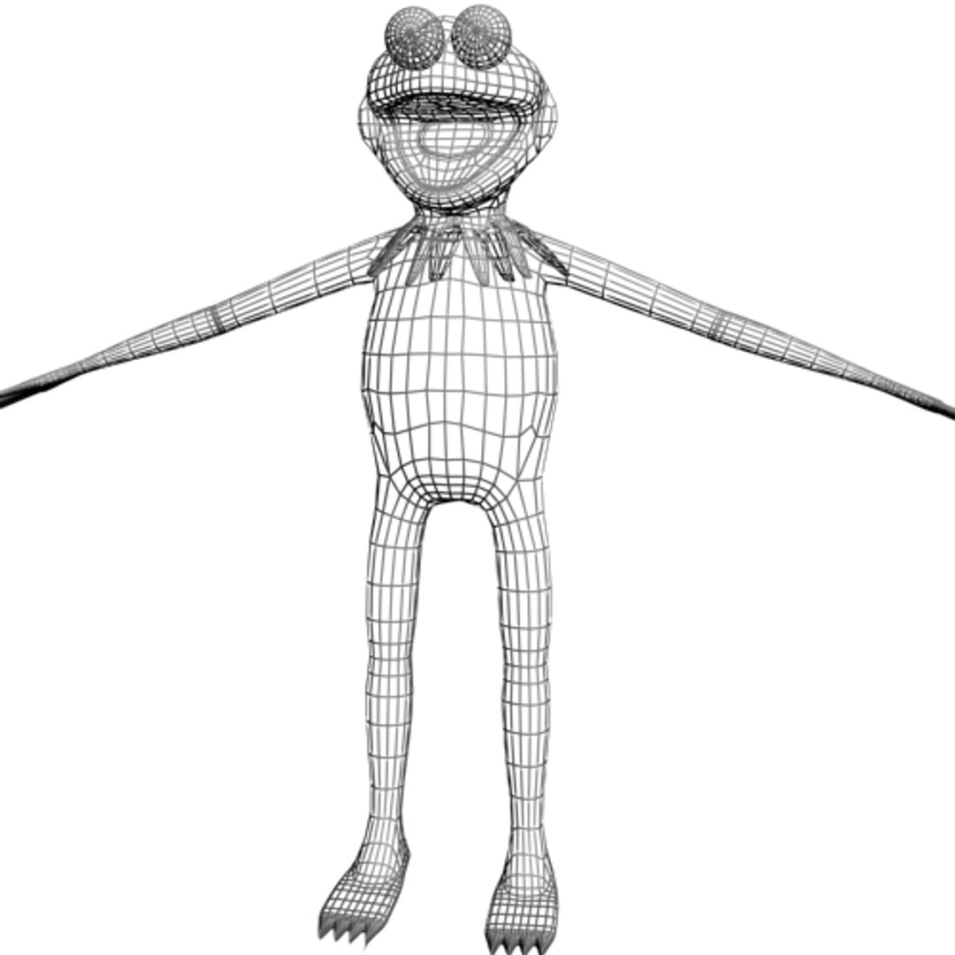 frog kermit rigged 3ds