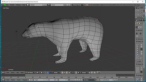 3d model rigged polar bear
