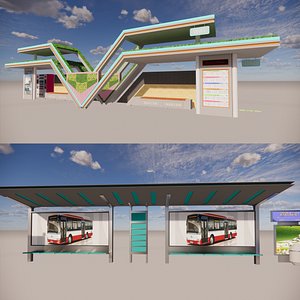 Bus Stop Collections -B7 3D model