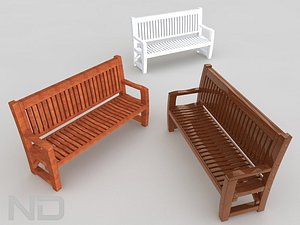 memorial bench 3d model