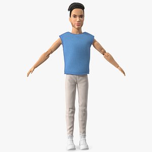 Ken Doll Dressed Rigged Fur