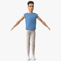 Ken Doll Dressed Rigged Fur