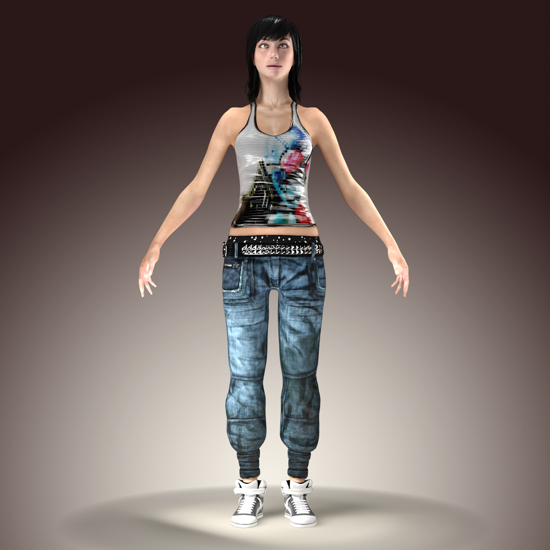 3d Female Character