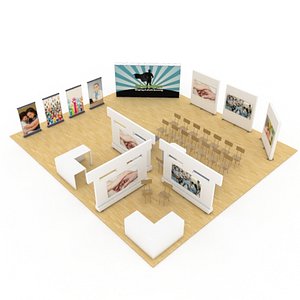 exhibition booth 3D model