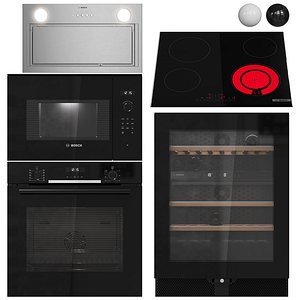 Bosch Series 6 built-in kitchen appliances 3D model