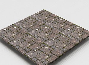 Wet Mossy Paving Stones Seamless 50x50x4 4K