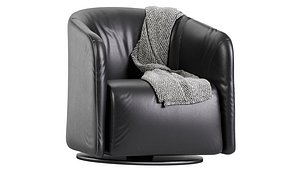 3D model Logos Armchair Leather By Natuzzi