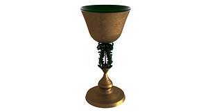 3D golden goblet