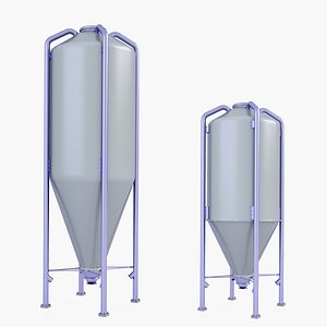 Fiberglass Composite Silos v37 model