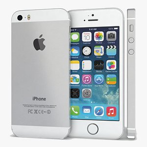 3d apple iphone 5s white model