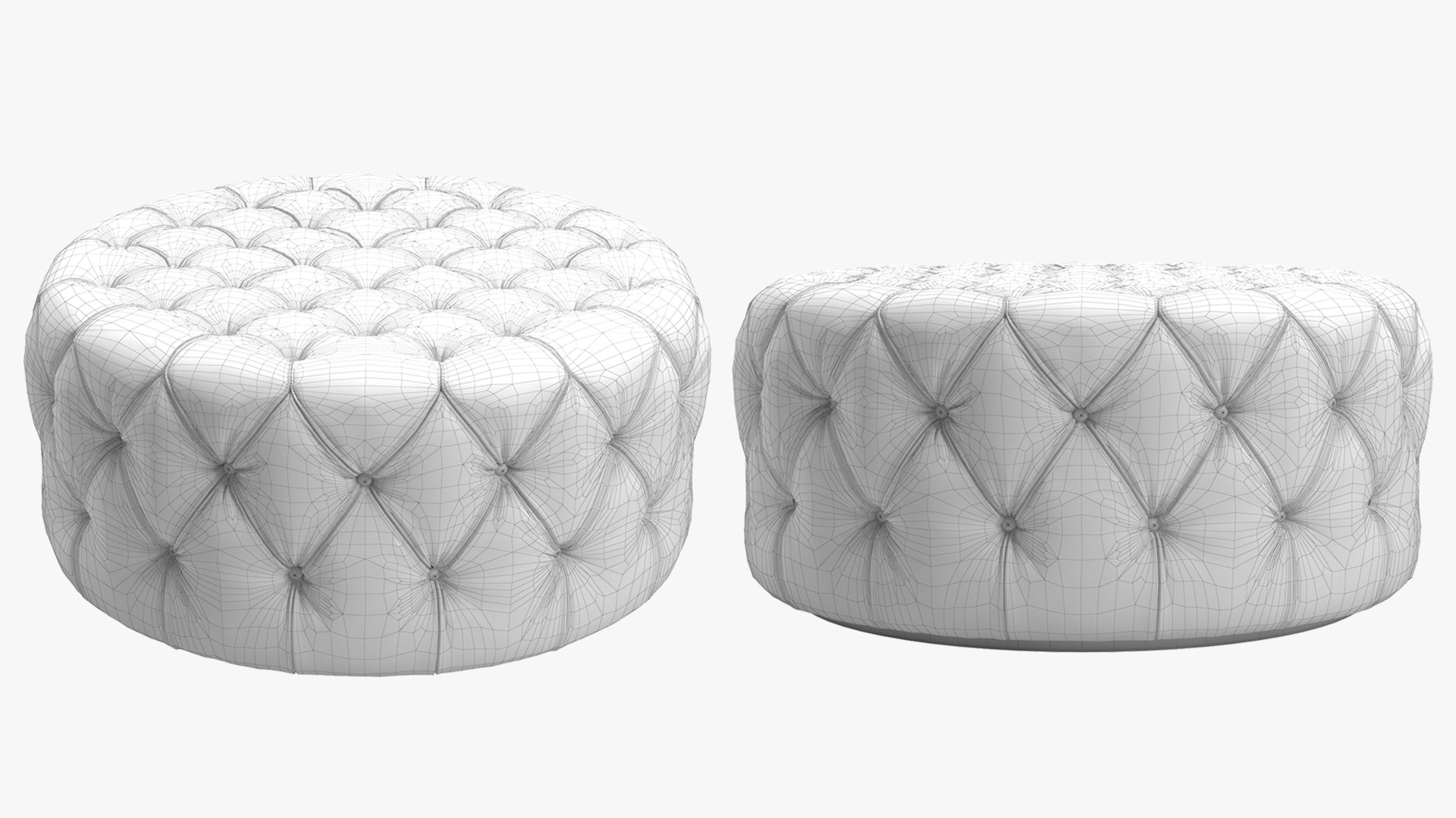 Round Tufted Cocktail Ottoman 3D model https://p.turbosquid.com/ts-thumb/O2/ZcAUGK/e6/tb_view_3_wire/png/1680351003/1920x1080/fit_q87/2ed8e68a38d07178e54a503b0b70b7390664310c/tb_view_3_wire.jpg