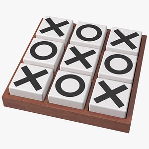 Black and Gold Tic Tac Toe Set 3D model - TurboSquid 1782475