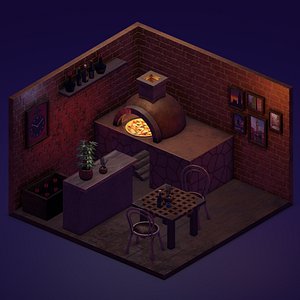pizza place 3D model