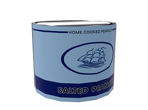 3D Salted Peanuts Can model
