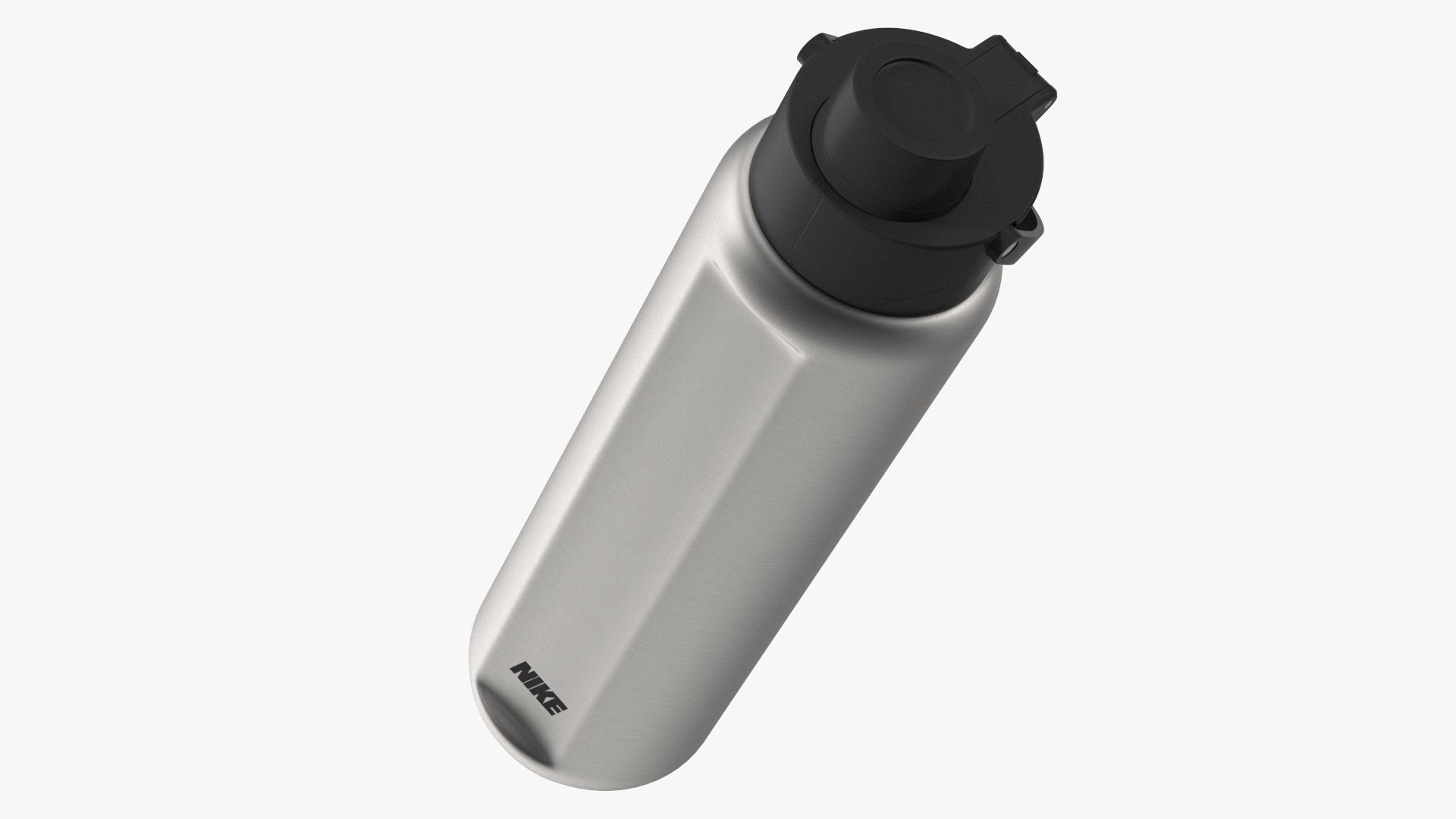 Nike Drinking Bottle Silver Closed 3D model preview