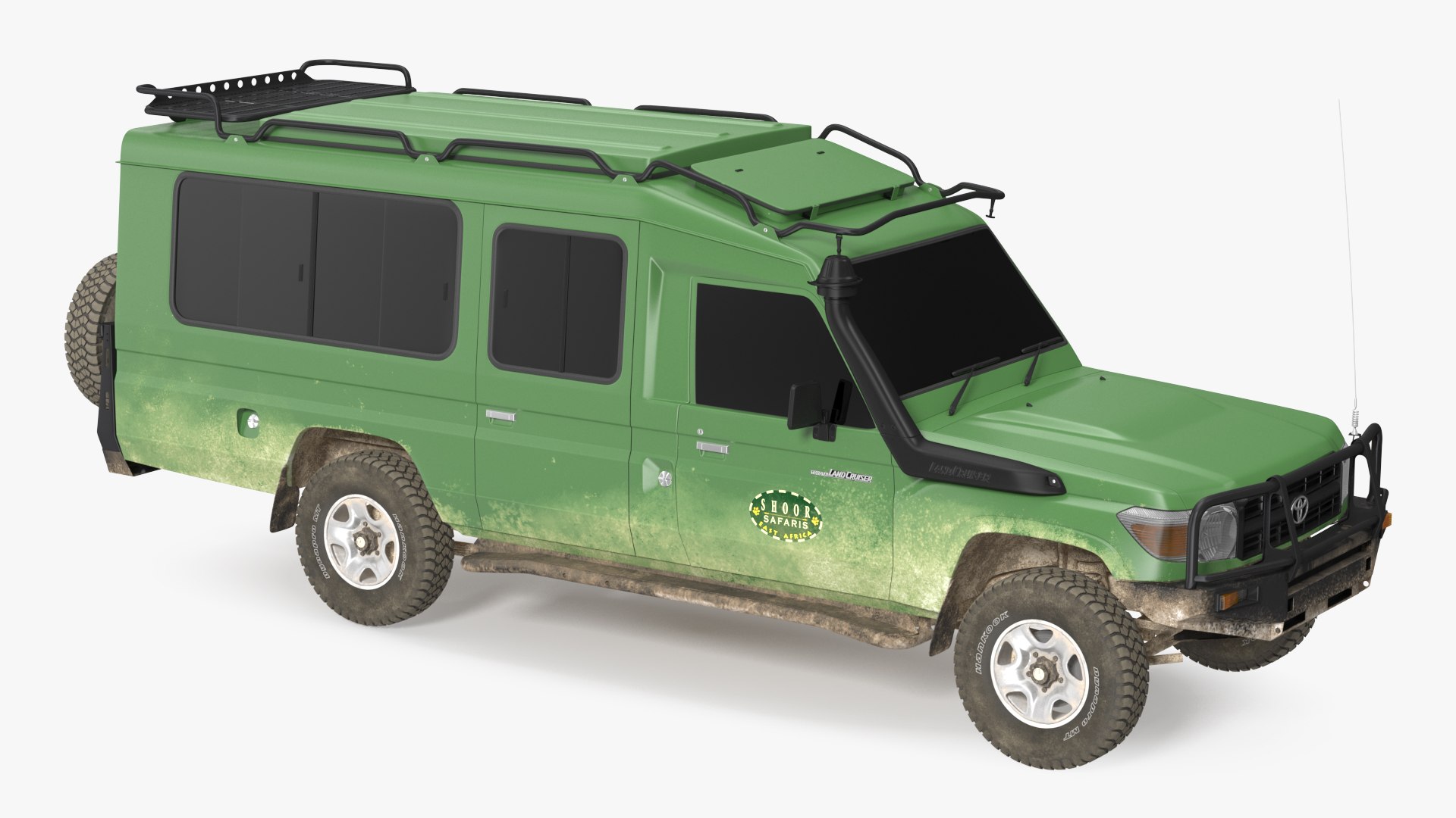 Toyota Land Cruiser Safari Green Exterior Only 3D model preview