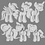 Meus personagens principais do Little Ponie