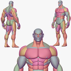 Stylized Man Character Blockout