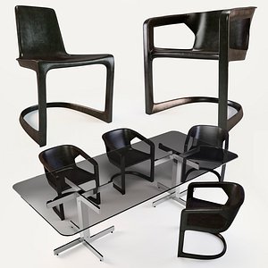Minotti TWOMBLY Chair & CATLIN Table