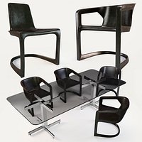 Minotti TWOMBLY Chair & CATLIN Table