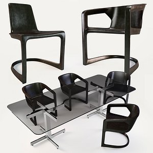 Minotti TWOMBLY Chair & CATLIN Table