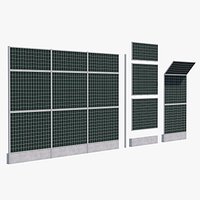 Road car Acoustic noise absorbing fence barrier