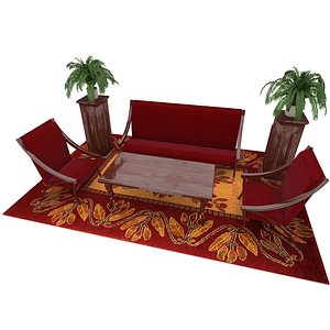 3D Sitting Room Set 8K model