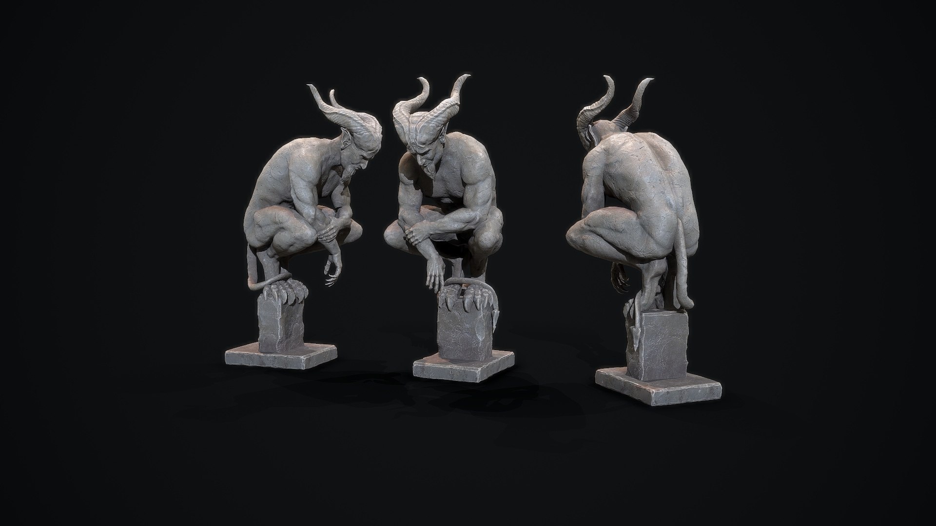 3D Demon Statue - TurboSquid 2146905