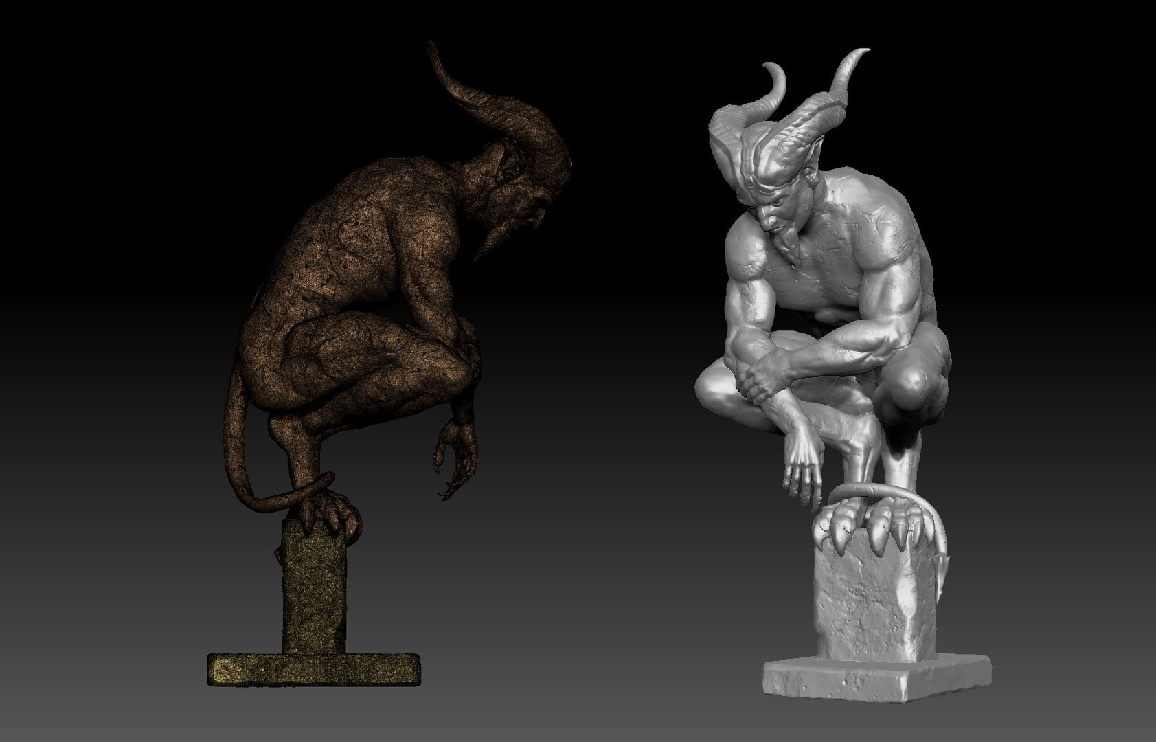 3D Demon Statue - TurboSquid 2146905