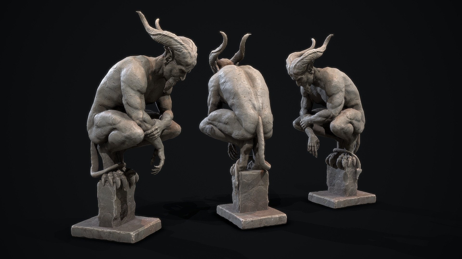 3D Demon Statue - TurboSquid 2146905
