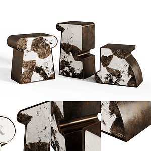 3D Kelly Wearstler Side Tables 3 Models
