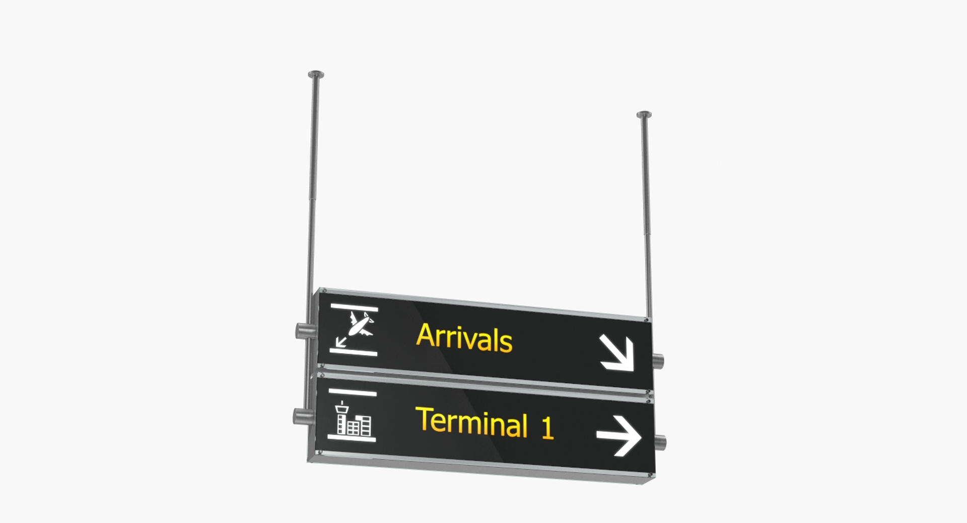 Airport Signs Arrivals Terminal 3D - TurboSquid 1328511