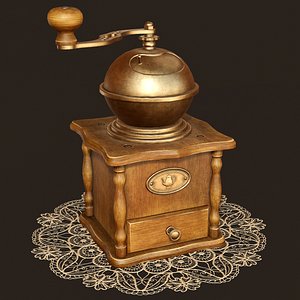 3D Vintage Coffee Grinder - PBR Game Ready model