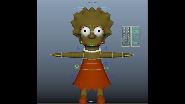Lisa Advanced Maya Rigged Humanoid Character für Animationsspiele 3D ...