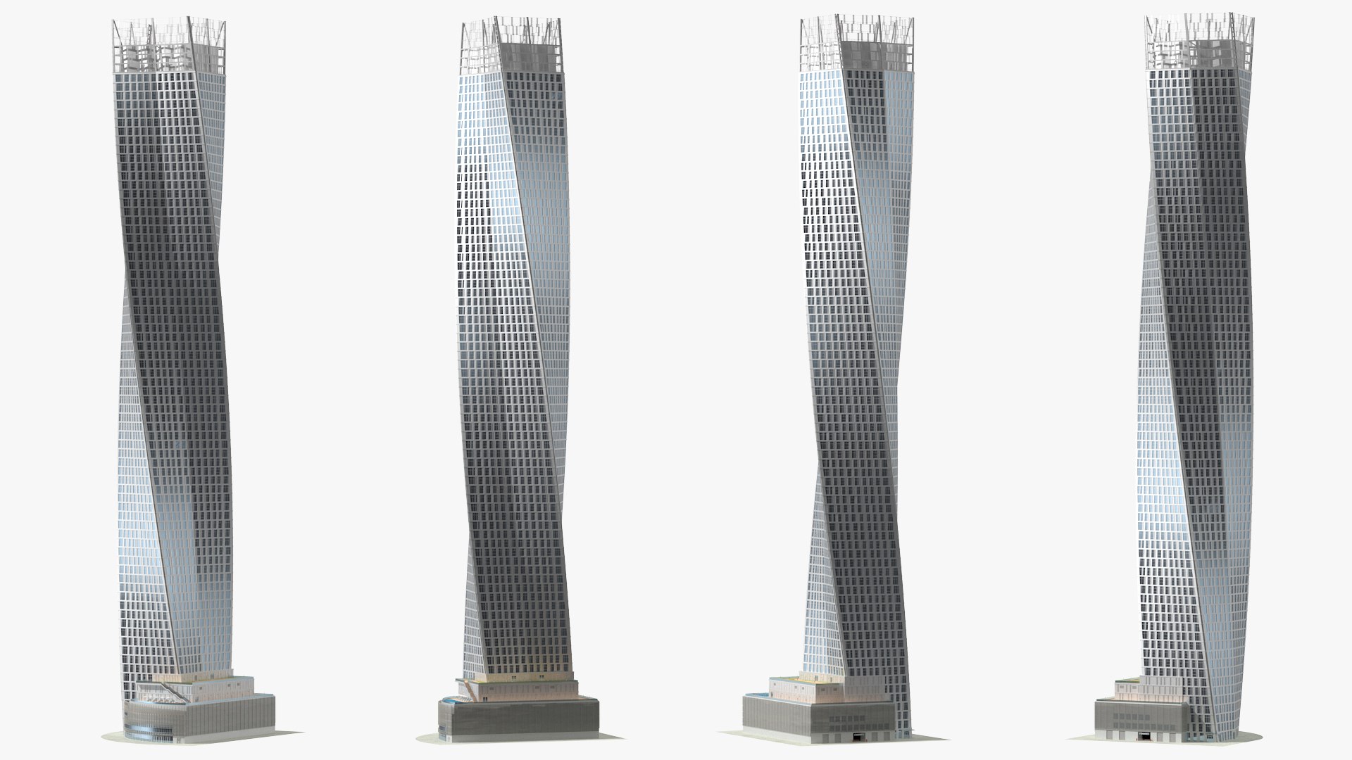 Twisted Skyscraper 3D model preview