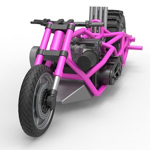 3D Diecast Top fuel Dirt dragster motorcycle Base Scale 1 to 25 model