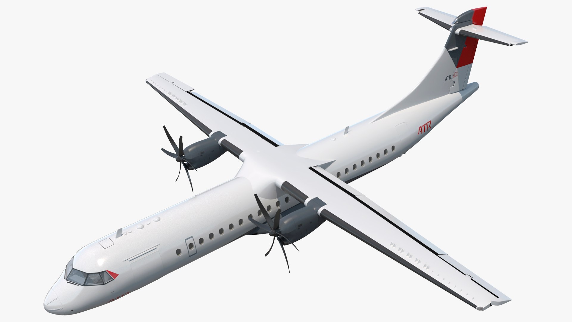 Civilian Transport Aircraft ATR 72-600 Rigged for Maya 3D model preview