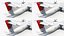 Civilian Transport Aircraft ATR 72-600 Rigged for Maya