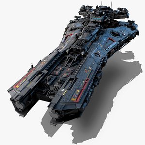 3D SF Corvette Spacecraft model