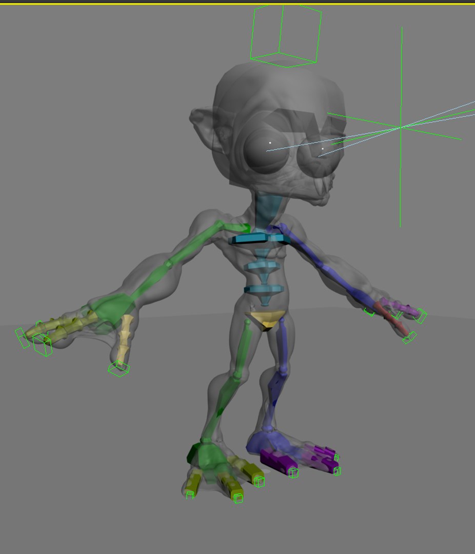 Rendering Rigging Animation 3d Model