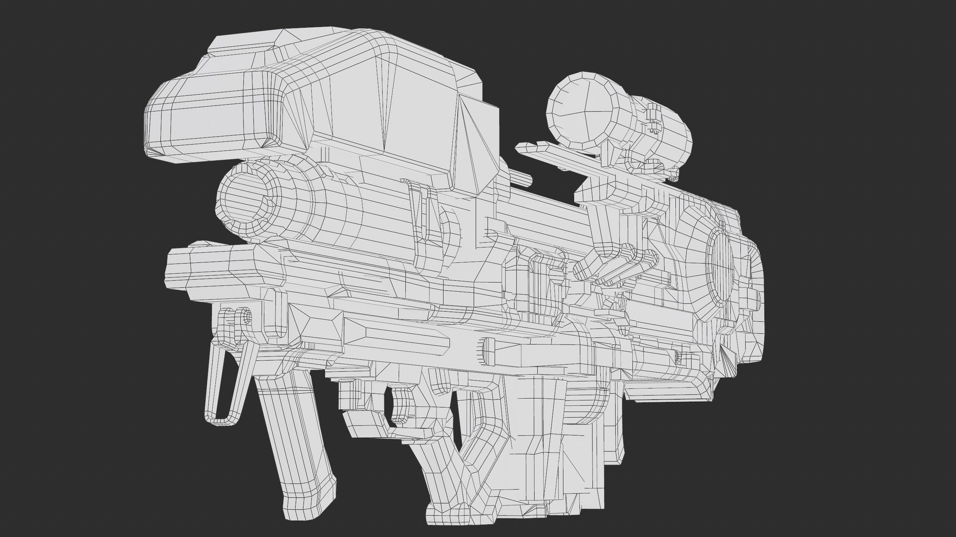 Sci-Fi Heavy Rifle Machine Gun PBR 3D Model - TurboSquid 2311576