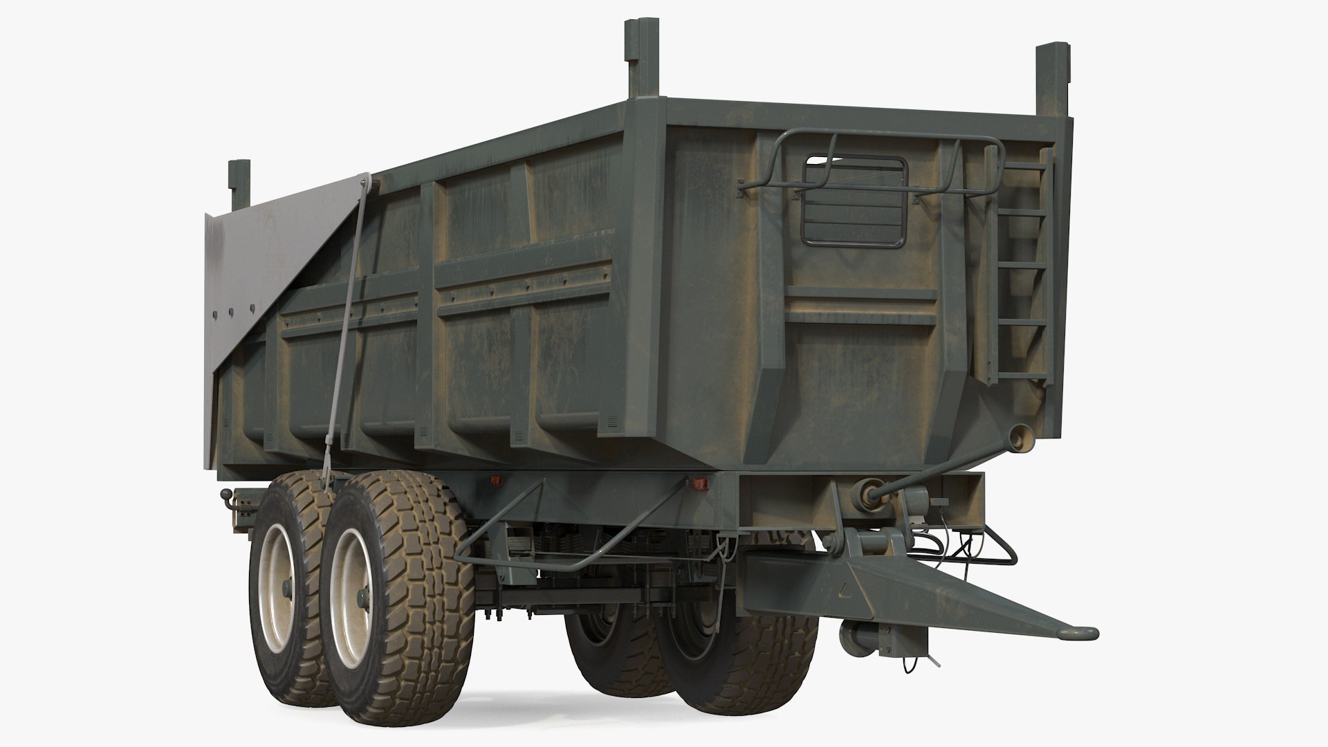 Body Tipper Trailer Rigged 3D model preview