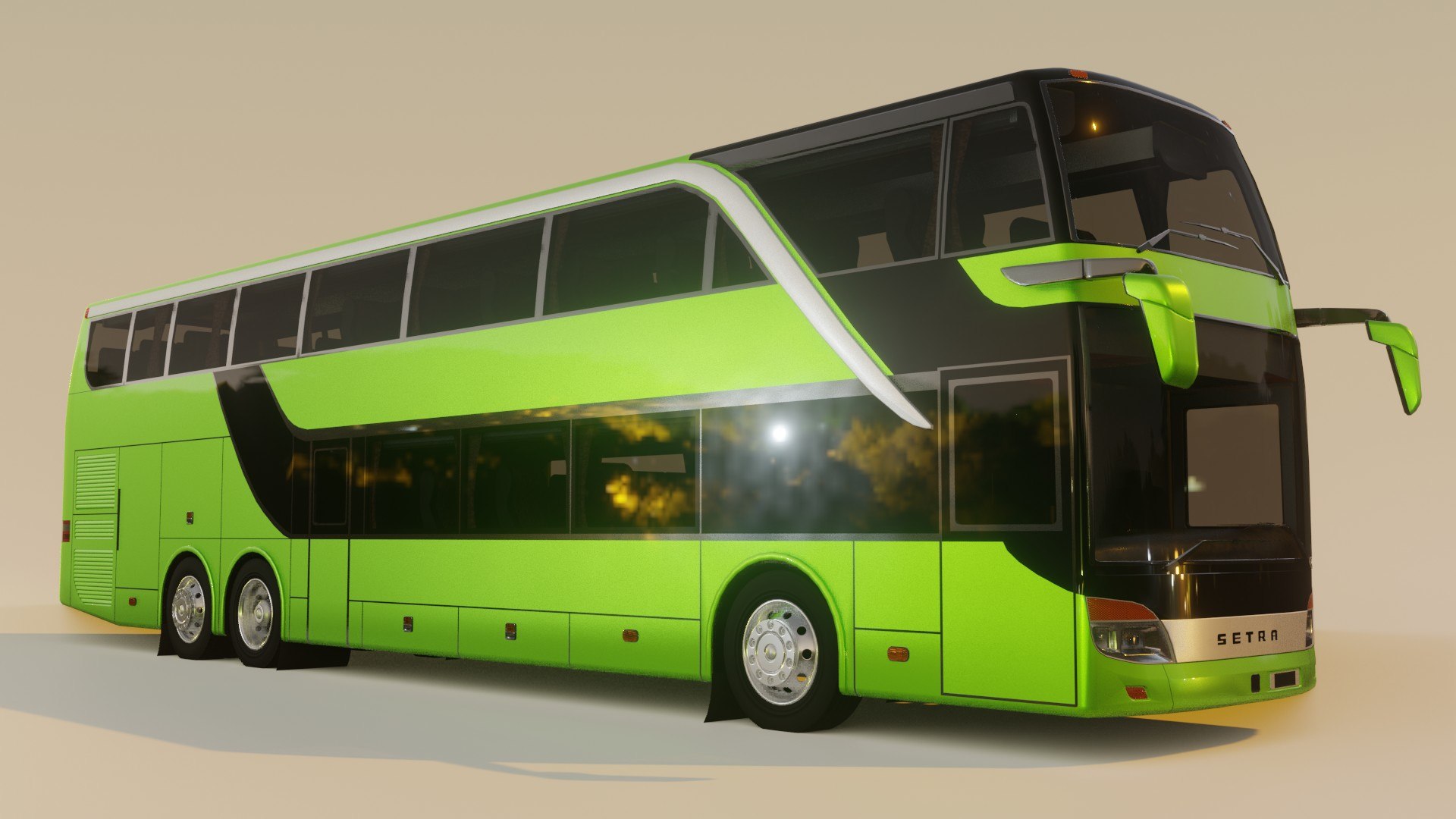 3D Bus Setra Topclass S 431 DT Model - TurboSquid 1821741