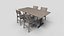3D Dining set N26 model