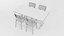 3D Dining set N26 model