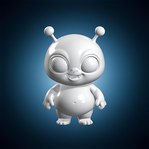 Cute Chibi Alien 3D Print Model model