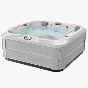 Jacuzzi J 335 Hot Tub Grey with Water 3D model