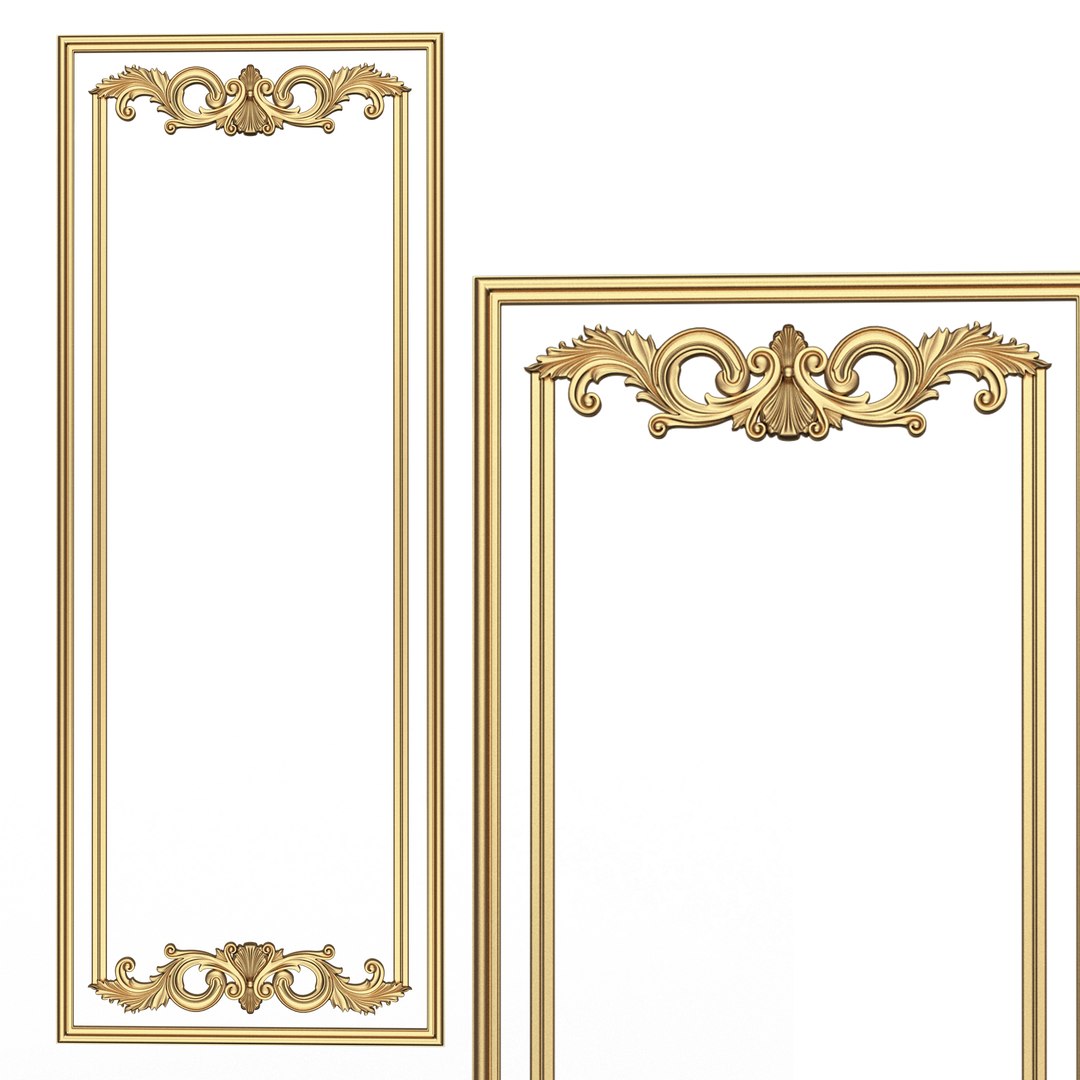 Boiserie Carved Decoration Panel 05 3D - TurboSquid 2158504